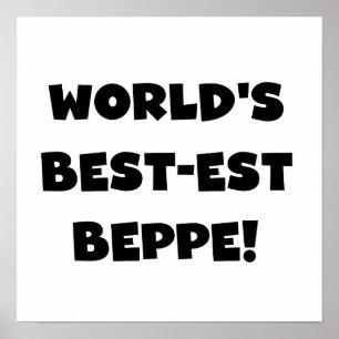 Zwarte Tekst Best-est Beppe T-shirts en geschenken Poster