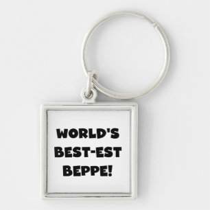Zwarte Tekst Best-est Beppe T-shirts en geschenken Sleutelhanger