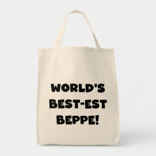 Zwarte Tekst Best-est Beppe T-shirts en geschenken Tote Bag
