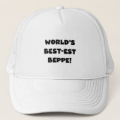 Zwarte Tekst Best-est Beppe T-shirts en geschenken Trucker Pet (Voorkant)