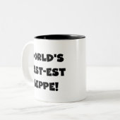 Zwarte Tekst Best-est Beppe T-shirts en geschenken Tweekleurige Koffiemok (Voorkant links)