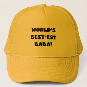 Zwarte tekst Beste Baba T-shirts en cadeautjes Trucker Pet