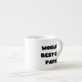 Zwarte tekst Beste Papa-overhemden en cadeaus van Espresso Kop (Voorkant rechts)