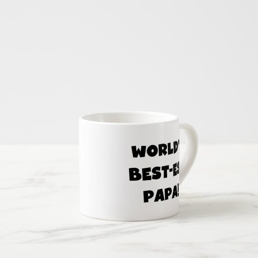 Zwarte tekst Beste Papa-overhemden en cadeaus van Espresso Kop (Voorkant rechts)