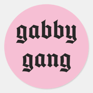 Zwarte Tekst Gabby Gang Stickers