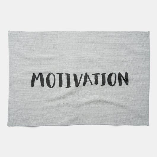 Zwarte tekst keukenhanddoek (Horizontaal)