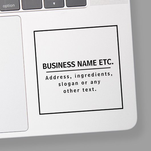 Zwarte tekst op Doorzichtig Sticker