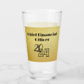 Zwarte tekst op goud - monogram | glas (Achterkant)