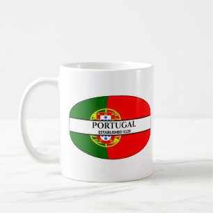 Zwarte tekst Portugal ingesteld op vlag 1128 Koffiemok