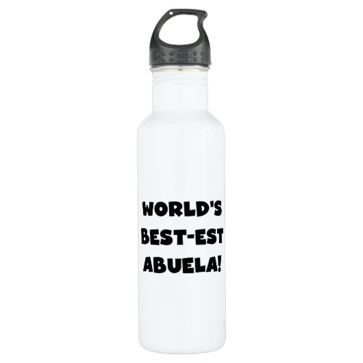 Zwarte tekst 's werelds beste Abuela Waterfles (Voorkant)