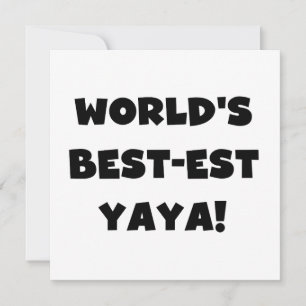 Zwarte tekst 's werelds beste Yaya geschenken
