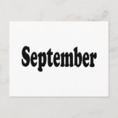 Zwarte tekst september briefkaart (Voorkant)