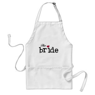 Zwarte tekst The Bride Tshirts and Gifts Standaard Schort