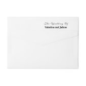 Zwarte teksten op witte achtergrond bruiloft (Achterkant)