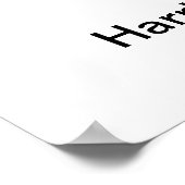 Zwarte teksten op witte achtergrond bruiloft Poste Poster (Hoek)