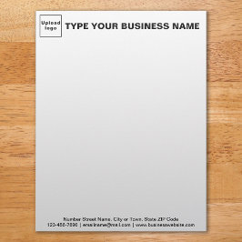 Zwarte teksten over koptekst en voettekst briefhoofd