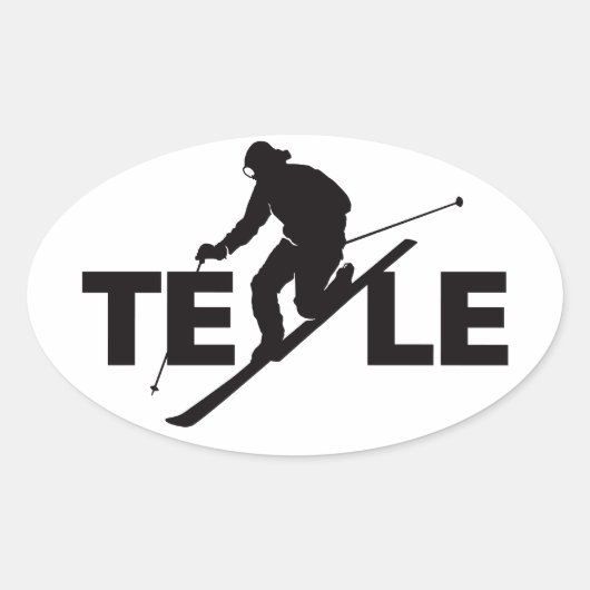 Zwarte TELE Logo Sticker (Voorkant)