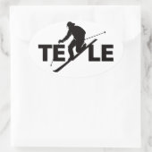 Zwarte TELE Logo Sticker (Tas)