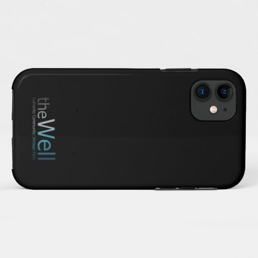 Zwarte telefoonbehuizing met The Well logo Case-Mate iPhone Case (Achterkant (horizontaal))