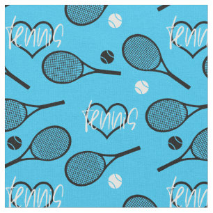 💙 🎾 zwarte tennisrackets blauw stof