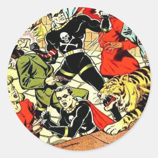 Zwarte Terreur #2 Ronde Sticker (Voorkant)