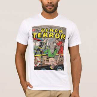ZWARTE TERROR Cool Comic Book Hoesje Art T-shirt