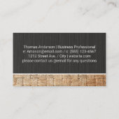 Zwarte Textuur | Geweven Materiaal Visitekaartje (Achterkant)