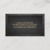 Zwarte textuur | Ledergrens Visitekaartje (Achterkant)