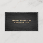 Zwarte textuur | Ledergrens Visitekaartje (Voorkant)