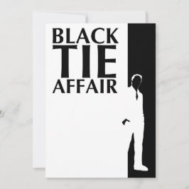 Zwarte-tie-aangelegenheid : ernstige silhouet kaart
