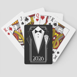 Zwarte Tie Champagne Pokerkaarten