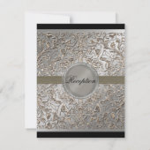 Zwarte-Tie-Elegantie, Ontvangst Uitnodigingen (Achterkant)