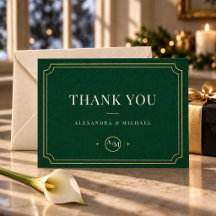 Zwarte Tie Kerstmis Smaragdgroen & Goud Monogram
