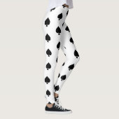 Zwarte tinten op wit leggings (Rechts)