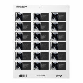 Zwarte Tom Kat met Witte Markeringen Etiket (Full Sheet)