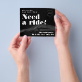 Zwarte toon elegante auto flyer (Hand)