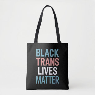 Zwarte Trans LGBTQ Ondersteuning Levens Zaken Tran Draagtas