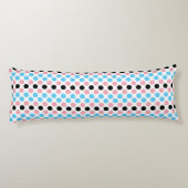 Zwarte transgender Pride Flag Kleuren Polkadots Lichaamskussen (Achterkant)