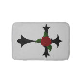 Zwarte Tribal Cross Bath Mat (Voorkant)