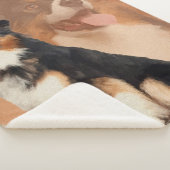 Zwarte tricolor Australian Shepherd - Aussie Sherpa Deken (3/4)