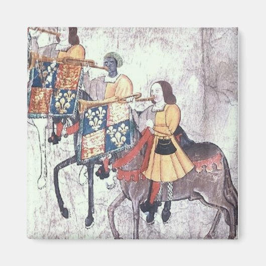 Zwarte trompettist magneet (Voorkant)