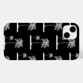 Zwarte tropische moderne palmkabeltas Case-Mate iPhone case (Achterkant (horizontaal))