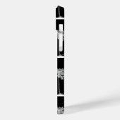 Zwarte tropische moderne palmkabeltas Case-Mate iPhone case (Achterkant / Links)