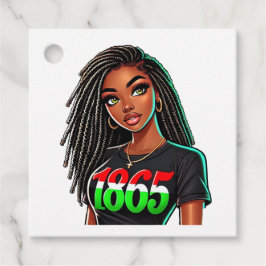 Zwarte trots 1865 bedankjes labels