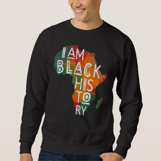 Zwarte trots Ik ben zwarte geschiedenis Afro-Ameri Trui (Voorkant)