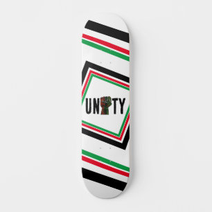 zwarte trots rode groene vuist pan Afrikaanse vlag Skateboard