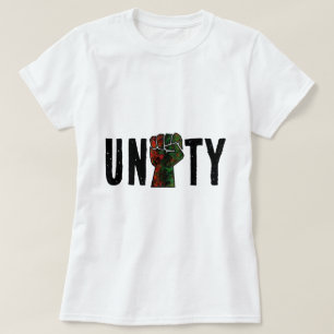 zwarte trots rode groene vuist pan Afrikaanse vlag T-shirt