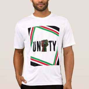 zwarte trots rode groene vuist pan Afrikaanse vlag T-shirt