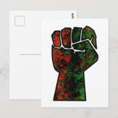 zwarte trots rood groen vuist pan Afrikaanse vlag  Briefkaart (Voorkant / Achterkant)