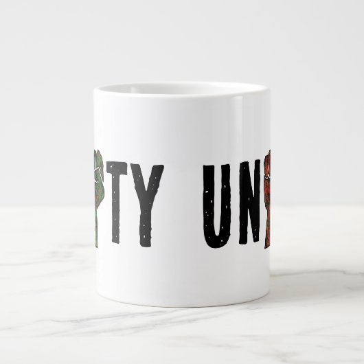 zwarte trots rood groen vuist pan Afrikaanse vlag  Extra Grote Beker (Voorkant)